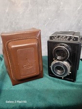 C1960 Lubitel 2 6x6cm fotocamera medio formato TLR pellicola con custodia - funzionante 