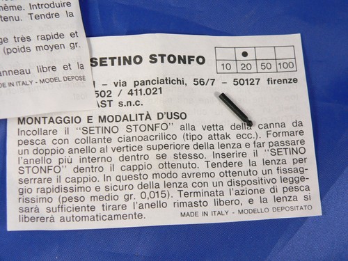 Setino stonfo per - setino, fissaggio