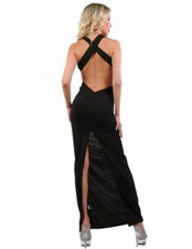 20106 Vestito Abito Lungo Nero