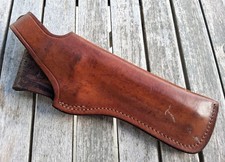 Fondina vintage da cinturone in cuoio marrone per Colt Python