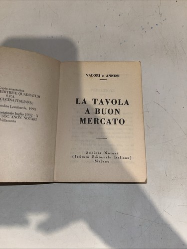 Valori annesi tavola a buon - valori,