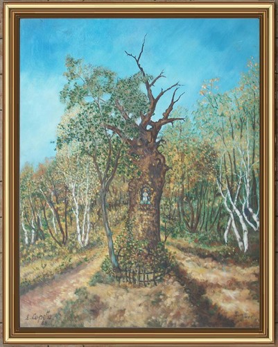 Arte naif autunno bosco - autunno,