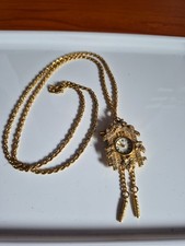 Spilla orologio collana strass