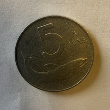 moneta 5 lire 1955