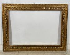 ANTICA GRANDE CORNICE DORATA BAROCCO LEGNO SCOLPITO 93 cm x 123 cm '1800 quadro