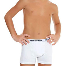 Enrico Coveri 6 Boxer Bambino Elastico Esterno, in Cotone Elasticizzato, EB4000