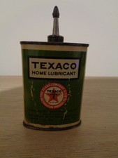 TEXACO OIL COMPANY OLIATORE MANUALE OVALE VERDE 1913 LOGO PIOMBO VUOTO TOP 100+ ANNI