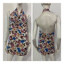 PAOLO CASALINI Vestito abito fantasia floreale multicolore Tg M