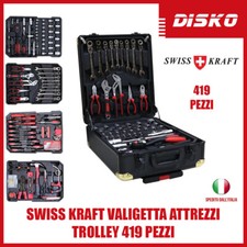 SWISS KRAFT VALIGETTA ATTREZZI TROLLEY 419 PEZZI UTENSILI PROFESSIONALI 2020 