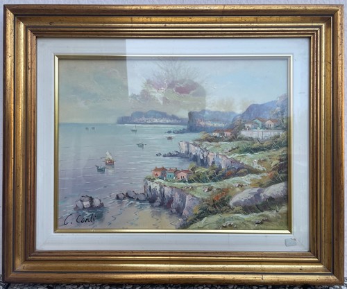 Coppia quadri olio tela