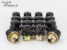 16 dadi ruota neri stile OEM