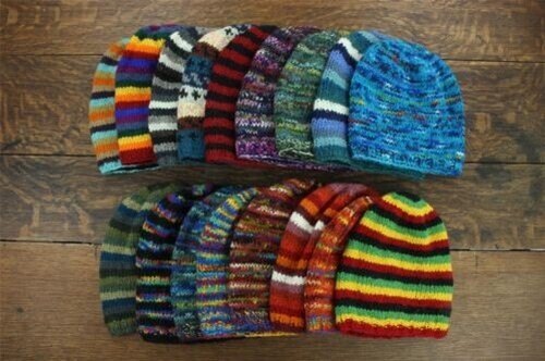 Lana maglia largo cappellino - lana,