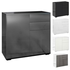 HOMCOM Mobiletto Multiuso con 2 Cassetti e 2 Armadietti, Apertura a Pressione