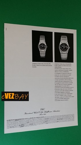 Pubblicità 1987 iwc - 1987,