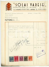 1952 MILANO Corso Porta Vittoria 10 SOLAI VARESE Fattura per travi e tavelle