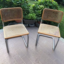 COPPIA DI SEDIE IN PAGLIA DI VIENNA FORSE CESCA-DESIGN MODERNARIATO-SOLO RITIRO