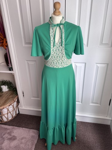 Maxi abito verde medio vintage
