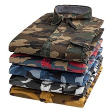 Camicia uomo cotone mimetica