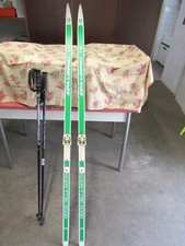 SCI DA FONDO USATI SPALDING 165 CM GIOCHI GIOVENTU FISI ATTACCHI SALOMON BASTONI