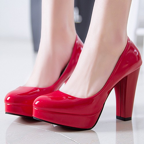 Scarpe donna decolte plateau