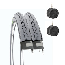 2 COPERTONI 24 x 1-3/8 + CAMERE PNEUMATICI X CARROZZINA/SEDIA A ROTELLE DISABILI