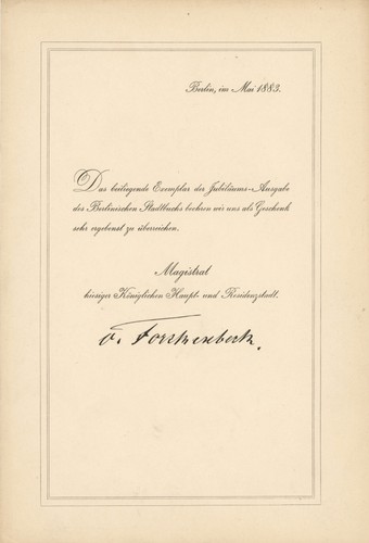 Autografo forckenbeck max - autografo,