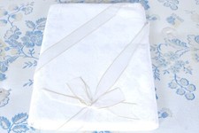 Vecchio lenzuolo matrimoniale dote cotone Macò brocade english candor stoffa