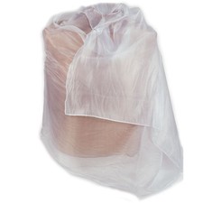 Stola bianca cerimonia organza coprispalle elegante leggero scialle sciarpa foul