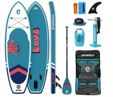 wowsea paddleboard - tavola sup gonfiabiabile  245cm x 76cm x 12.7cm (L x W x H)