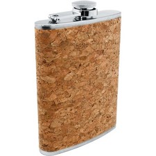 FIASCHETTA BORRACCIA IN ACCIAIO LIQUORI VINO WHISKY CON TAPPO A VITE