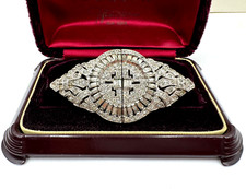 CORO DUETTE FIRMATO BREVETTO ANTICO SPILLA ULTRA RARA PERFETTA CONDTN 2 CLIP ABITO