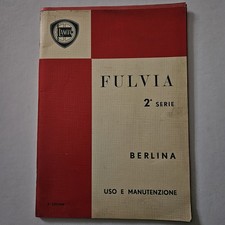 Lancia Fulvia 2 serie,Manuale
