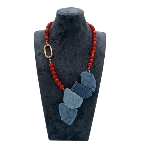 Collana boho chic rossa - boho,