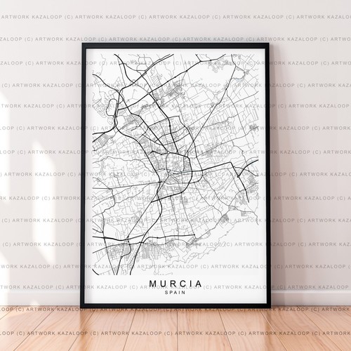 Stampa poster mappa murcia - mappa,