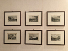 Litografie Stampe Della  Liguria del 1833 originali n. 6 incorniciate
