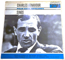 CHARLES AZNAVOUR Sings Pour Vous Mesdames LP * SIGNED * UK 1963 GLB 1003 VG+/VG