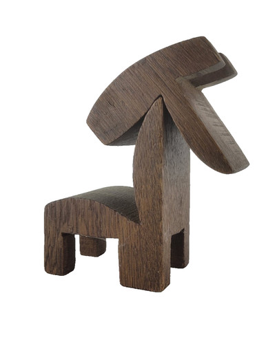 Antica sedia scultura cavallo - scultura,