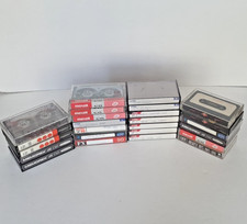 Pacchetto di 27 nastri audiocassette registrabili usati (C90 / C60 / altri) + custodie