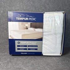 TEMPUR-PEDIC Tempur-Protect FULL SIZE White Mattress Protector 54" x 75" NEW
