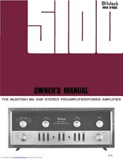 Manuale di istruzioni - Owner's Manual per McIntosh MA 5100 