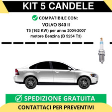 KIT 5 CANDELE per VOLVO S40 II T5 162 kw anno 2004-2007