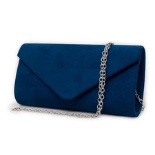 Pochette scamosciata blu