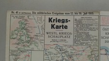 1915 Map German Army WW1