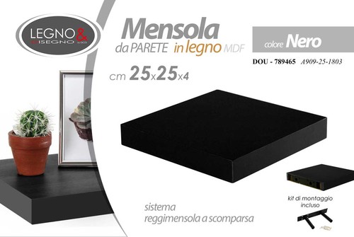 Mensola parete quadrata - mensola, da