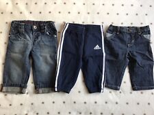 Lotto 3 Pz Adidas Pantaloni Tuta Benetton Idexe Jeans Bambino 3-6 Mesi