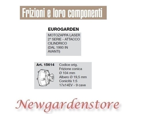 Frizione conica compatibile