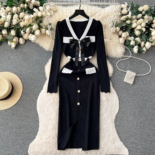 Abito elegante maglia - elegante, v