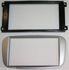 MASCHERINA AUTORADIO FORD FOCUS II 07> C-MAX 06> S-MAX 07> DOPPIO DIN - ARGENTO