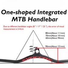 Manubrio integrato bici mtb fibra di carbonio FRASER IC SL -8 -17 -25 80x740mm