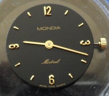 MONDIA Mistral  ETA 956.114 Dial, hands, New, NOS MANCANTE DEL CIRCUITO